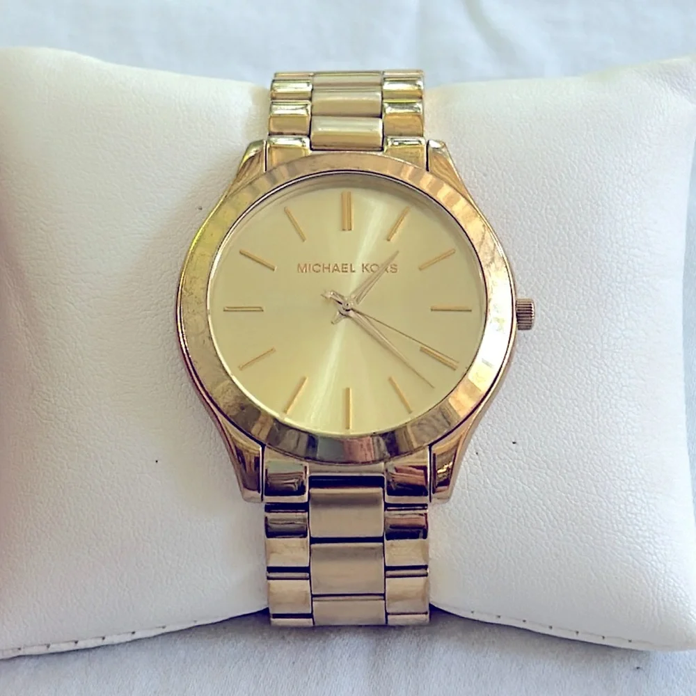 Working! Ladies Michael Kors Slim Runway Minimalist Watch Style #3179